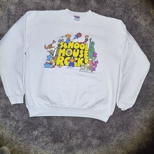 Vintage White School House Rock Sweater